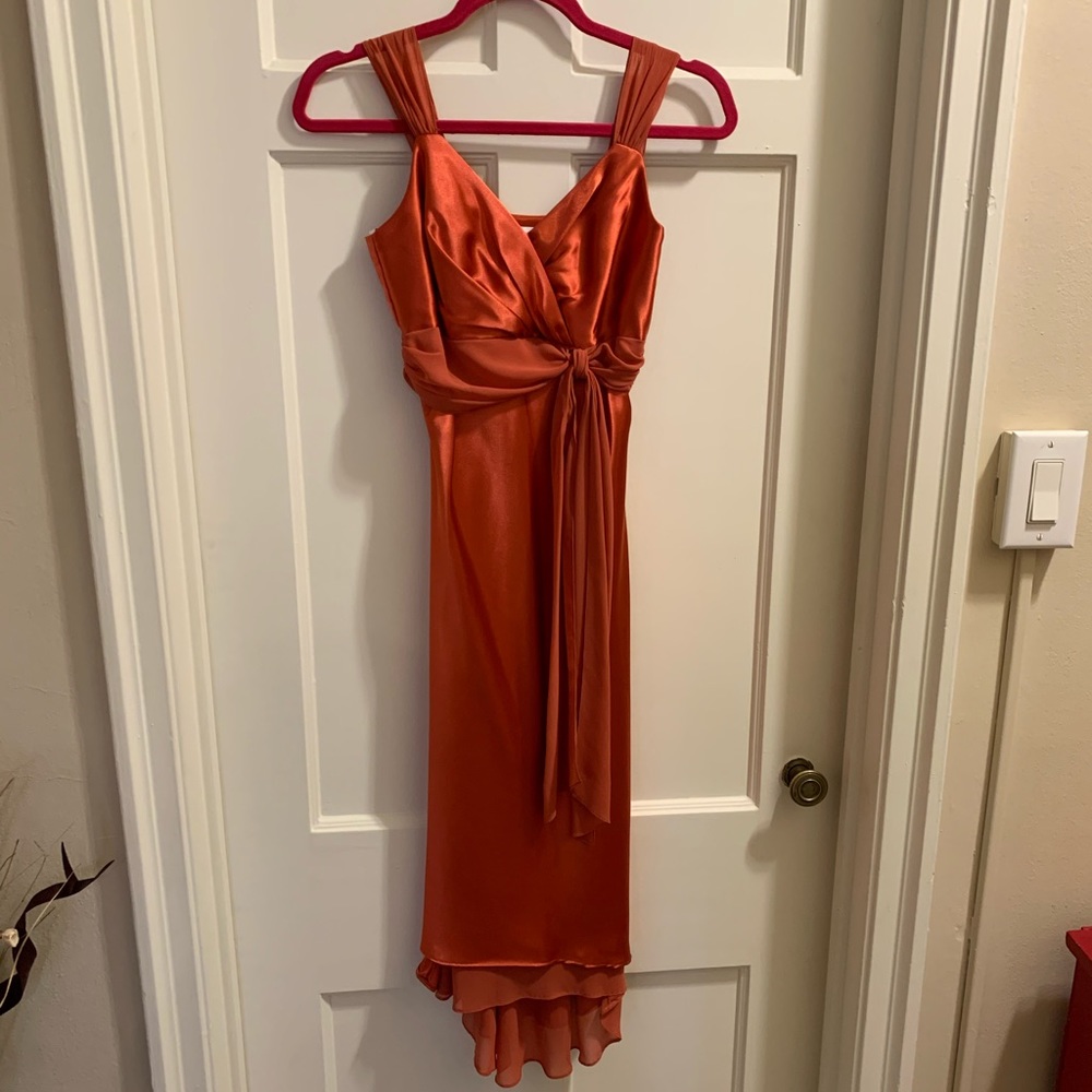 David’s bridal orange dress